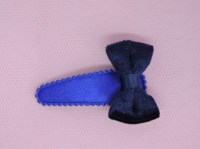 haarspeldje blauw fluweel 